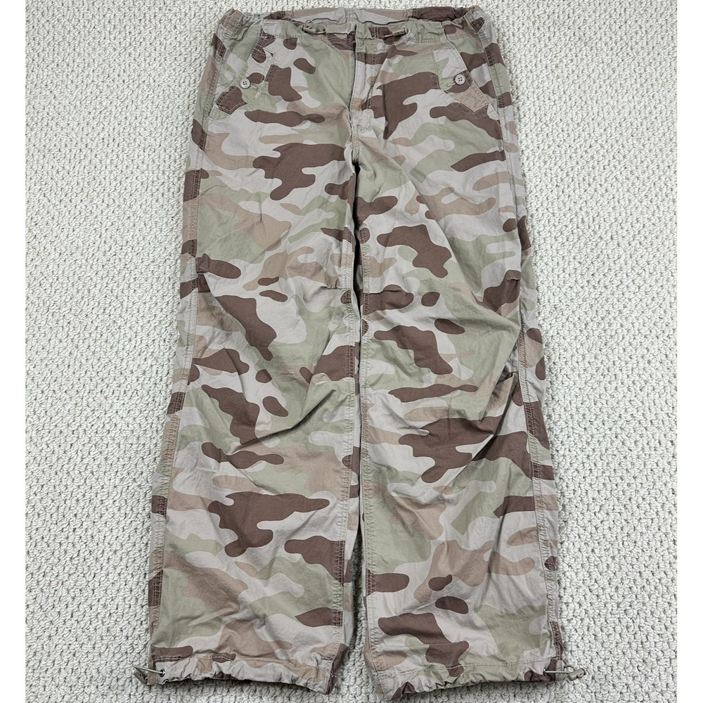 American Eagle Pants Mens M Tri Color Camo Stretch Parachute Military Y2K Style